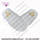 Masonic White Cotton Gloves With Gold Embroidered Square & Compass Emblem