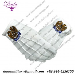 Masonic Scottish Rite 32 Degree Consistory Cotton Fabric Gloves Mason Regalia