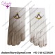 Masonic Regalia-craft- Masonic Square & Compass Logo Cotton Gloves