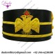 32nd Degree Scottish Rite Double-Eagle Wings DOWN Cap Bullion Hand Embroidery