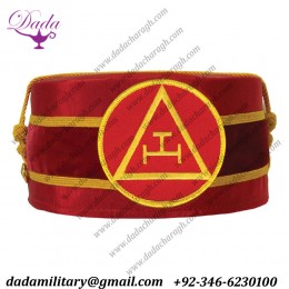 Bricks Masons Royal Arch Masonic Triple Tau Cap Red-62cm
