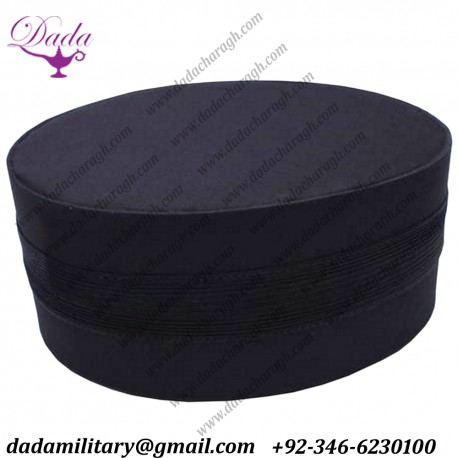 Masonic Black Cap with Black Braid