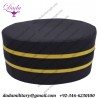 Masonic Black Cap with Gold Braid