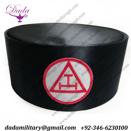 Royal Arch Masonic Triple Tau Cap Black