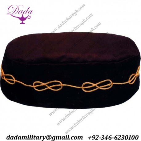 Master Mason Black Hat with Braid