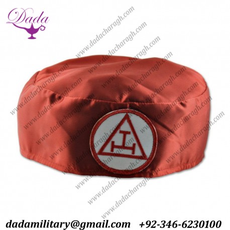 Royal Arch Ceremonial Soft Hat Cap Red Triple Tau