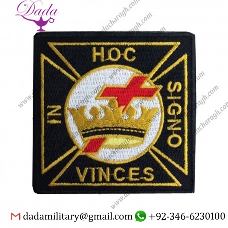 Masonic Knights Templar Embroidered Emblem Patch (KT3-EMB)