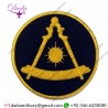 Masonic Past Master Embroidered Patch - Black PM-3-BLK