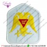 Masonic Scottish Rite White Embroidered Emblem Patch (SRW-4)