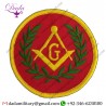 Masonic with Wreath Embroidered Emblem Patch (MP-3)