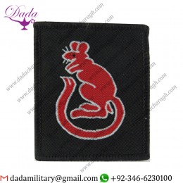 7th Armoured Brigade (Red Rat Fl On Black) Modern F Rare Embroidered Formation Arm Badge