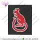 7th Armoured Brigade (Red Rat Fl On Black) Modern Fl Rare Woven Formation Arm Badge