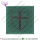 8 Force Engineer Brigade (Black Cross & Shield On Dark Green) Woven Formation Arm Badge