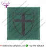 8 Force Engineer Brigade (Black Cross & Shield On Dark Green) Woven Formation Arm Badge