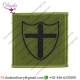 8 Force Engineer Brigade (Black Cross & Shield On Mid Green) Woven Arm Badge
