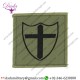 8 Force Engineer Brigade (Black Cross & Shield On Olive Green) Woven Formation Arm Badge