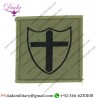 8 Force Engineer Brigade (Black Cross & Shield On Olive Green) Woven Formation Arm Badge