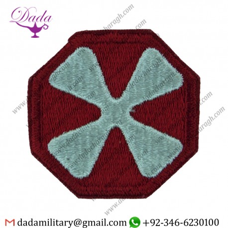 8th Army Colour Embroidered Us Army Shoulder Sleeve