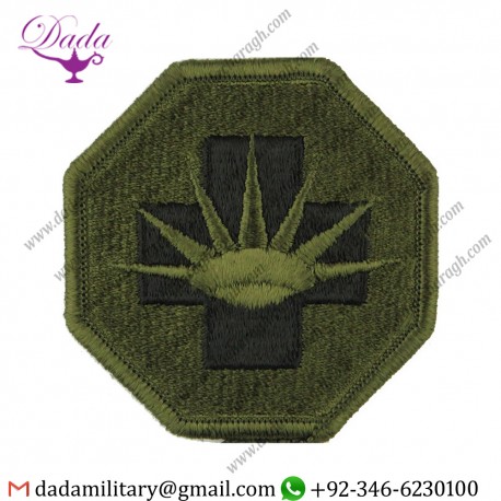 8th Medical Brigade Subdued Embroidered Us Army Shoulder Sleeve