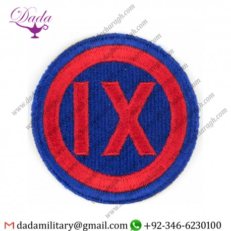 9th Corps Color Embroidered Us Army Shoulder Sleeve