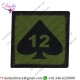 12 Mechanized Brigade - 12 On Ace Of Spades On Olive Square Embroidered  Formation Arm Badge
