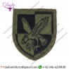 16 Air Assault Brigade - Eagle On Quartered Shield Black On Olive Green Embroidered Formation Arm Badge