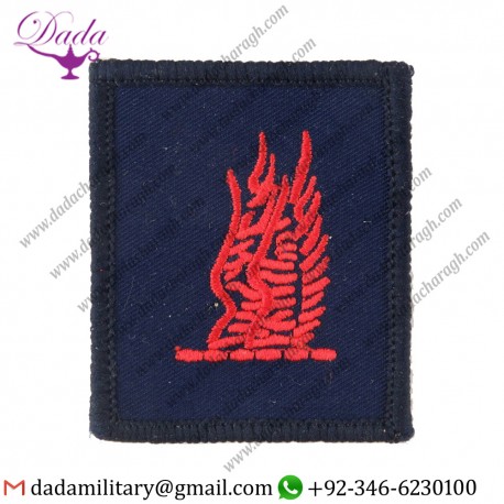 24 Airmobile Brigade Hq & Signal Squadron Red Wings On Blue Embroidered  Formation Arm Badge
