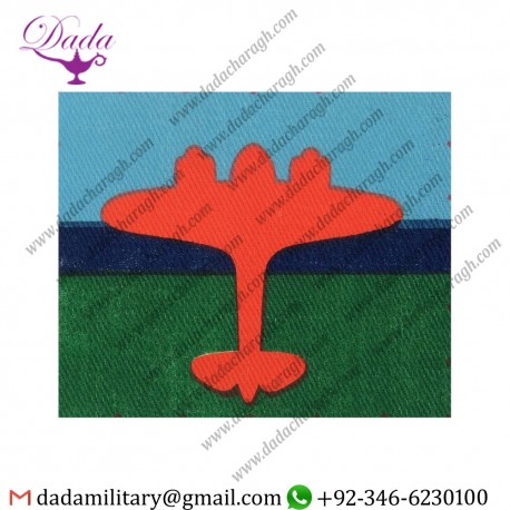 Air Formation Signals (Red Plane On Sky Blue Red) Printed Formation arm badge