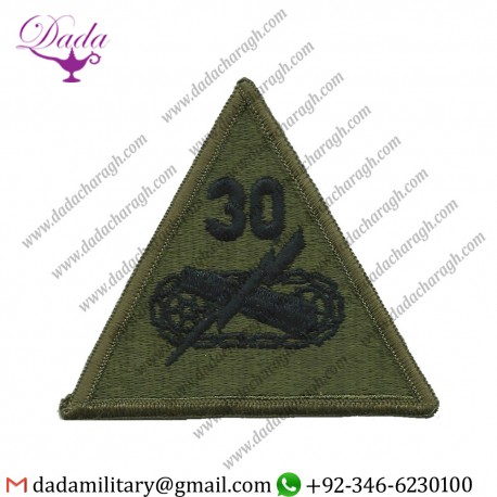 30th Armored Division Subdued Embroidered Us Army Shoulder Sleeve