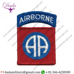 82nd Airborne Division (With Airborne Title) Colour Embroidered Us Army Shoulder Sleeve