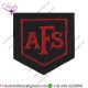 Afs (Auxiliary Fire Service) In Red Shield Red On Black Embroidered Fire