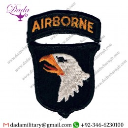 101st Airborne Division With Airborne Title Colour Embroidered Us Army Shoulder Sleeve