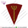 116th (Royal Marine) Infantry Brigade Yellow Trident  Red Embroidered  Formation Arm Badge