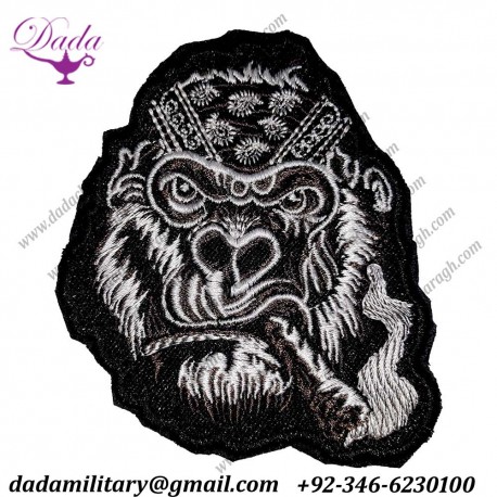 Cigar Gorilla Biker Embroidered Patch