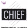 Chief, Iron-On  Saw-On High Thread Embroidered Rayon Patch