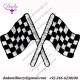 Checkered Racing Flags  Embroidered Iron On Or Sew On Patch