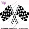 Checkered Racing Flags  Embroidered Iron On Or Sew On Patch