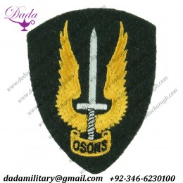 Canada Special Forces Winged Sword Osnos Yellow White Green Embroidered Parachute Jump Wings Or Badge