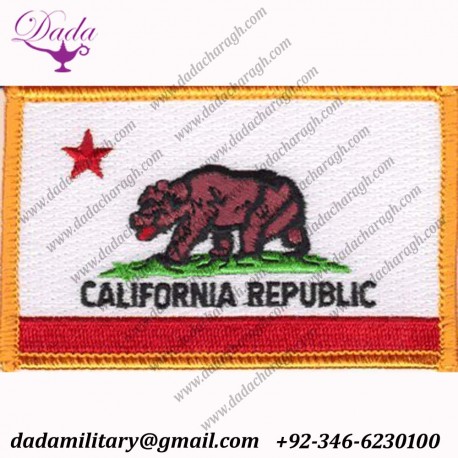 California Iron-on Embroidered Patch