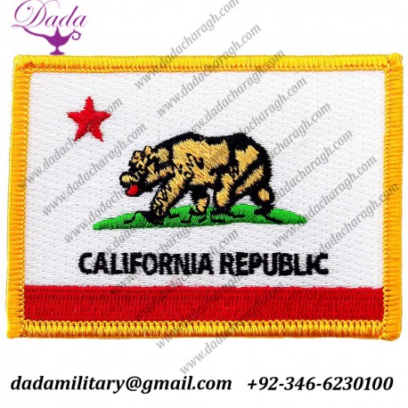 California State Flag Embroidered Patch Iron-on Ca Emblem