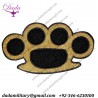 Brass Knuckles Iron On Biker Patch