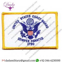 Coast Guard Flag Iron-on Embroidered Patch