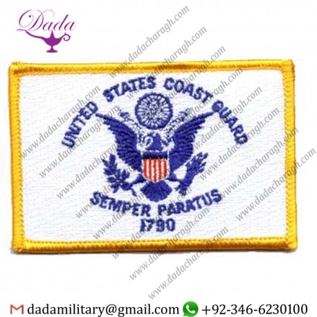Coast Guard Flag Iron-on Embroidered Patch