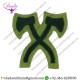 Crossed Axes Pioneer - Light Infantry Green On Maize Small Embroidered Army cloth trade badge