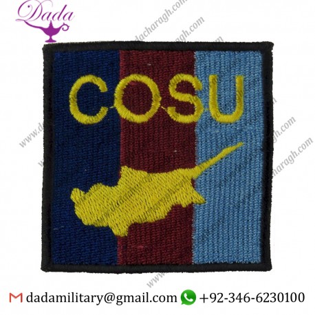 Cyprus Operational Support Unit  Cyprus Map On Navy Red Sky Blue Embroidered Formation arm badge
