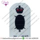 MINE WARFARE PETTY OFFICER CONTACT MINE CROWN TRADE BLUE ON WHITE QUEEN'S CROWN. EMBROIDERED NAVAL BRANCH