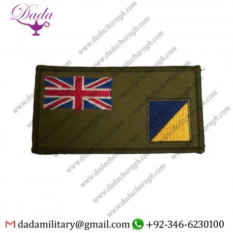 RLC ARMY ZAP NUMBER & BLOOD GROUP BADGE, MILITARY PATCH, HOOK OPTIONS