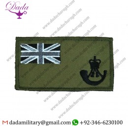 RIFLES CAP BADGE REGIMENT ZAP NUMBER & BLOOD GROUP BADGE ARMY PATCH HOOK LOOP