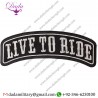 LIVE TO RIDE EMBROIDERED PATCH ROCKER JACKET VEST BIKER SEW ON PATCH