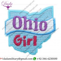 OHIO GIRL 2 INCH SMALL IRON ON PATCH